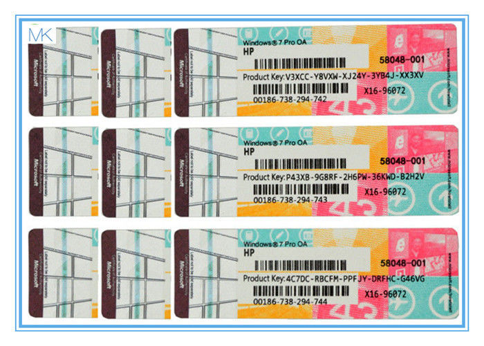 Первоначальные профессиональные ключ продукта бита Сп1 награды 32 выигрыша 7 стикера Виндовс 7 домашний неподдельный