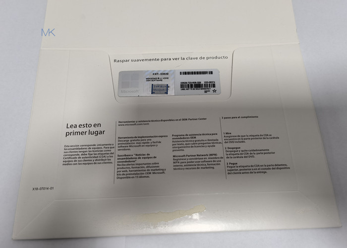 испанские коробка KW9-00639 OEM DVD Microsoft Windows 11 версии 22H2 домашняя физическая