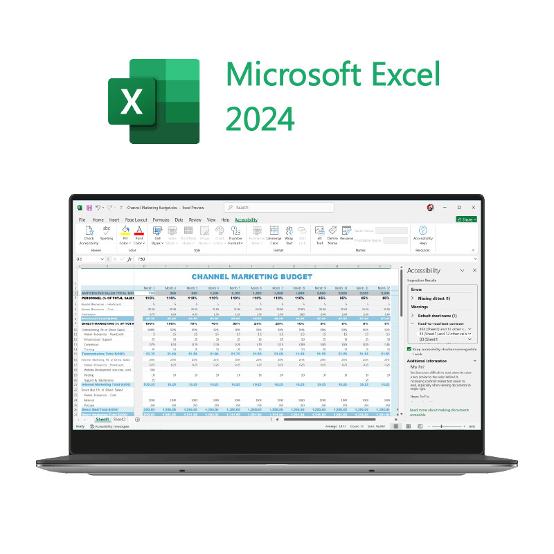 Microsoft Office 2024 для домашнего и делового ПК/Mac Bind Вывести работу на новый уровень