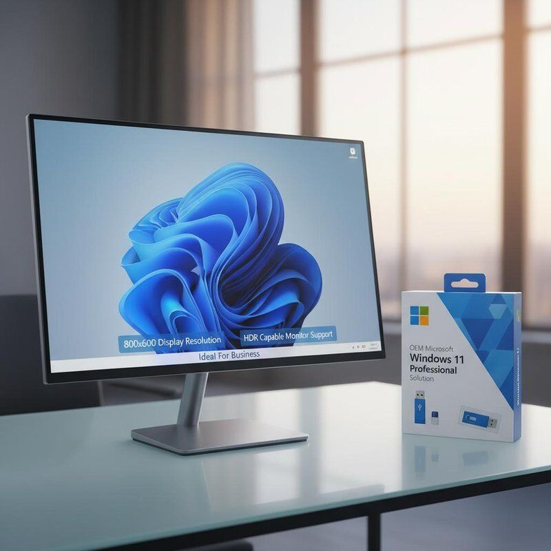 OEM Microsoft Windows 11 Профессиональное решение с разрешением дисплея 800x600 и поддержкой монитора HDR идеально подходит для бизнеса